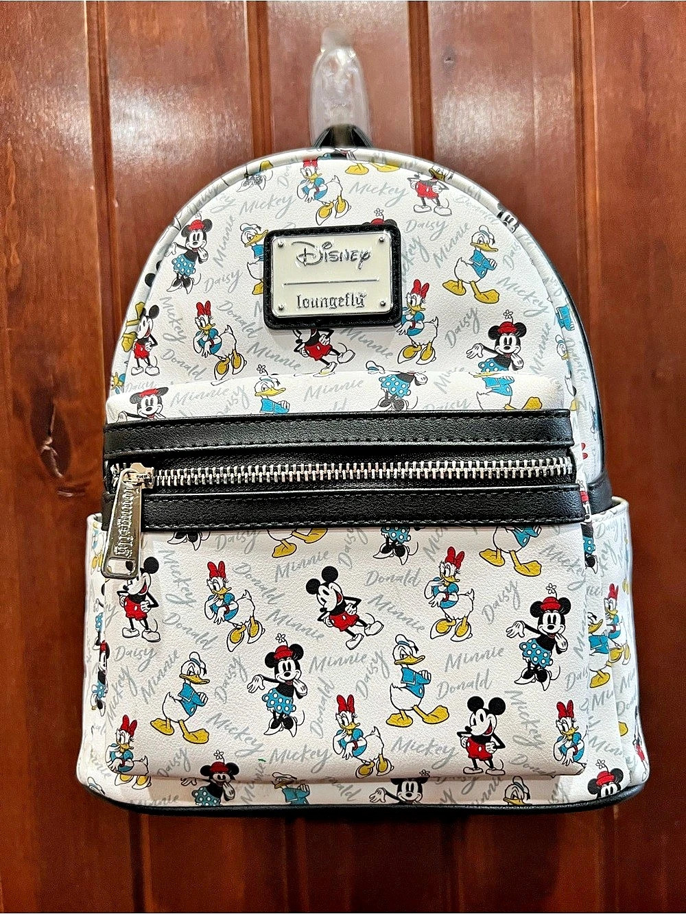 Loungefly Disney Mickey & Friends Mini Backpack White & Black